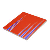 Abstrakt Art Red Blue White Minimal Fliese (Seite)