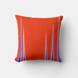 Abstrakt Art Red Blue White Minimal Kissen