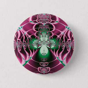 Abstrakt Art Red Blume Button
