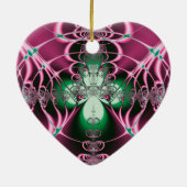 Abstrakt Art Red Blume Keramik Ornament (Hinten)