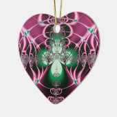 Abstrakt Art Red Blume Keramik Ornament (Links)