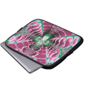 Abstrakt Art Red Blume Laptopschutzhülle (Vorne Knopf)