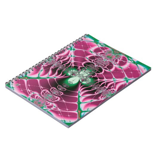 Abstrakt Art Red Blume Notizblock (Linke Seite)