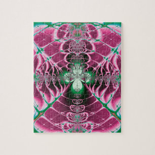 Abstrakt Art Red Blume Puzzle