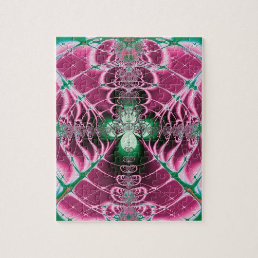 Abstrakt Art Red Blume Puzzle (Vertikal)