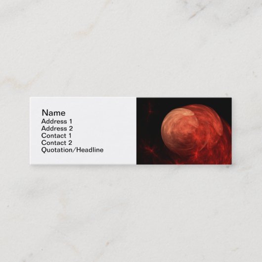 Abstrakt Art Red Galaxy Mini Visitenkarte (Vorderseite)