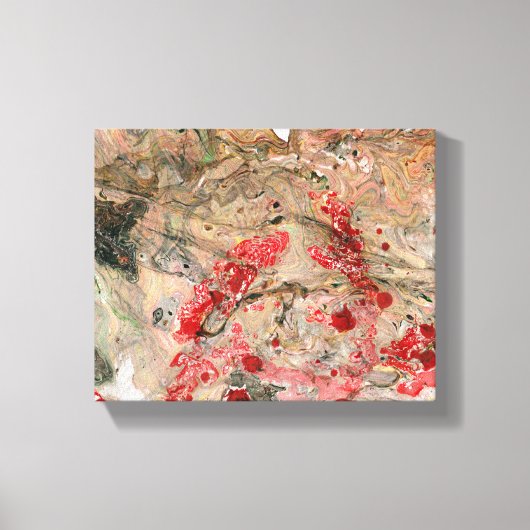 Abstrakt Art Red Gelb Grün Schwarz Trendy Leinwanddruck (Vorderseite)