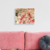 Abstrakt Art Red Gelb Grün Schwarz Trendy Leinwanddruck (Insitu (Wohnzimmer))