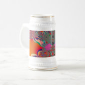 Abstrakt Art Red Mediation Bierglas (Vorderseite Links)