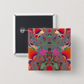 Abstrakt Art Red Mediation Button (Vorne & Hinten)