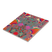 Abstrakt Art Red Mediation Fliese (Seite)