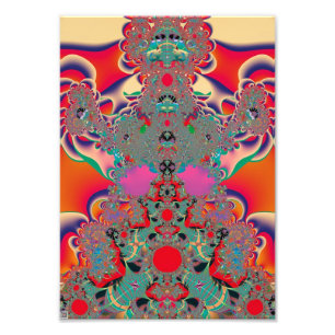 Abstrakt Art Red Mediation Fotodruck