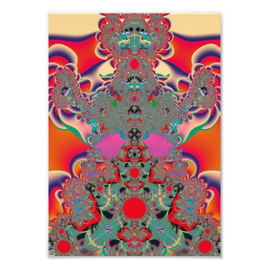 Abstrakt Art Red Mediation Fotodruck (Vorne)