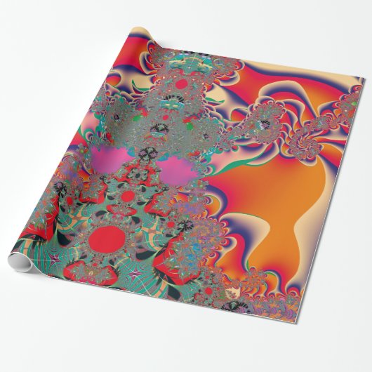 Abstrakt Art Red Mediation Geschenkpapier (Ungerollt)