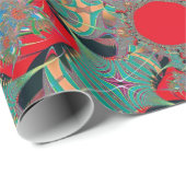 Abstrakt Art Red Mediation Geschenkpapier (Rolleneckpunkt)