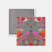 Abstrakt Art Red Mediation Magnet (Vorderseite/Rückseite)