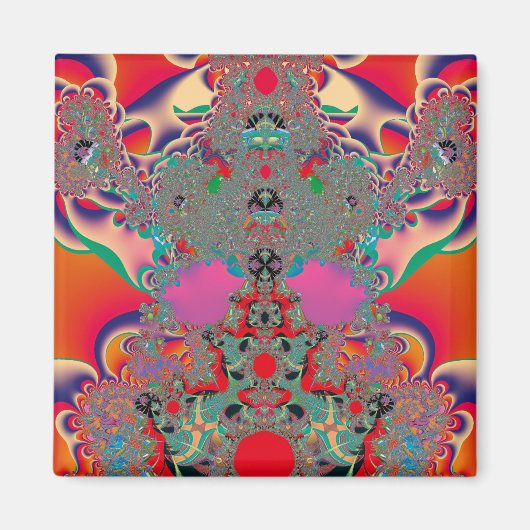 Abstrakt Art Red Mediation Magnet (Vorne)