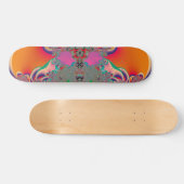 Abstrakt Art Red Mediation Skateboard (Horizontal)