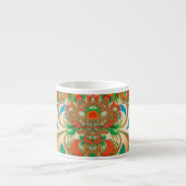 Abstrakt Art Red Owl Espressotasse (Vorderseite)