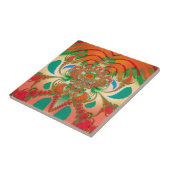 Abstrakt Art Red Owl Fliese (Seite)