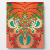 Abstrakt Art Red Owl Fotoplatte (Vorderseite)