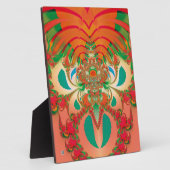 Abstrakt Art Red Owl Fotoplatte (Seite)