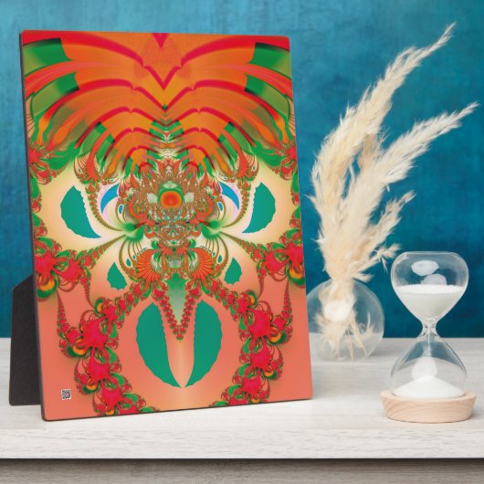 Abstrakt Art Red Owl Fotoplatte (Seite)