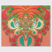 Abstrakt Art Red Owl Geschenkpapier (Flach)