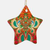 Abstrakt Art Red Owl Keramikornament (Rechts)