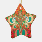 Abstrakt Art Red Owl Keramikornament (Links)