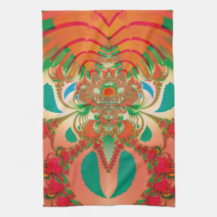 Abstrakt Art Red Owl Küchentuch