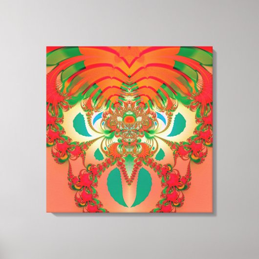 Abstrakt Art Red Owl Leinwanddruck (Vorderseite)