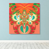 Abstrakt Art Red Owl Leinwanddruck (Insitu (Holzboden))