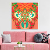 Abstrakt Art Red Owl Leinwanddruck (Insitu (Wohnzimmer))