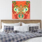 Abstrakt Art Red Owl Leinwanddruck (Insitu (Schlafzimmer))