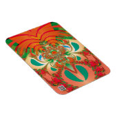 Abstrakt Art Red Owl Magnet (Rechte Seite)