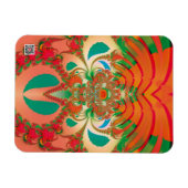 Abstrakt Art Red Owl Magnet (Horizontal)