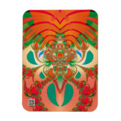Abstrakt Art Red Owl Magnet (Vertikal)