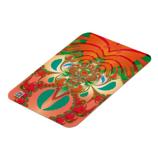 Abstrakt Art Red Owl Magnet (Linke Seite)