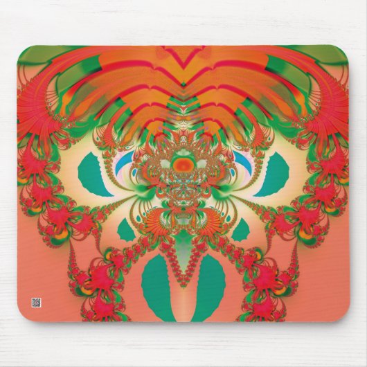 Abstrakt Art Red Owl Mousepad (Vorne)