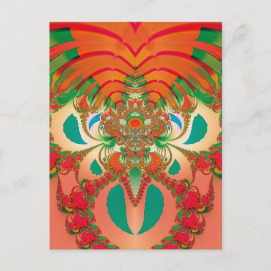 Abstrakt Art Red Owl Postkarte (Vorderseite)