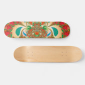 Abstrakt Art Red Owl Skateboard (Horizontal)