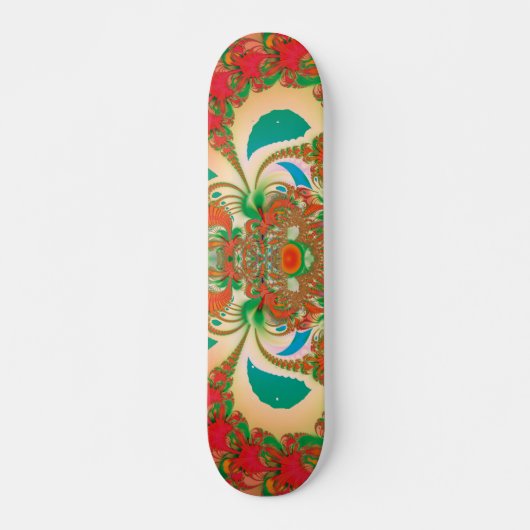 Abstrakt Art Red Owl Skateboard (Vorne)
