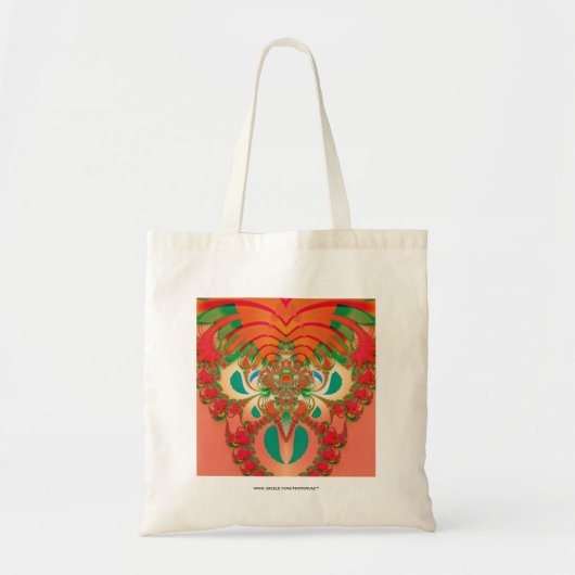 Abstrakt Art Red Owl Tragetasche (Vorne)