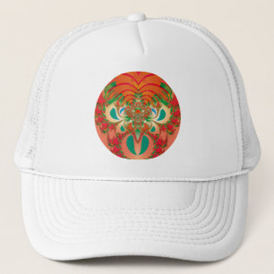 Abstrakt Art Red Owl Truckerkappe