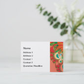 Abstrakt Art Red Owl Visitenkarte (Stehend Vorderseite)