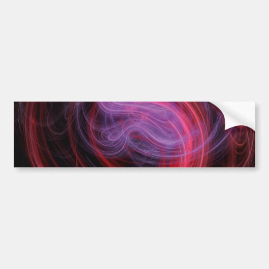 Abstrakt Art Red Wave Autoaufkleber (Vorne)