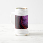 Abstrakt Art Red Wave Bierglas (Vorderseite Links)