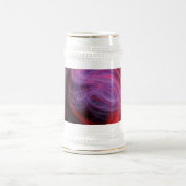 Abstrakt Art Red Wave Bierglas (Mittel)