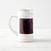 Abstrakt Art Red Wave Bierglas (Links)